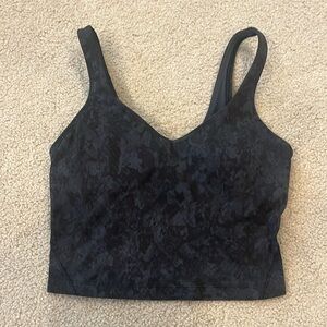 Lululemon Align Black Patterned Crop Top
